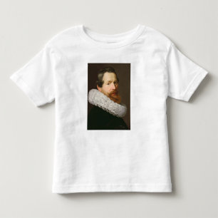 Camiseta Infantil Retrato de um Homem Vestindo um Piso