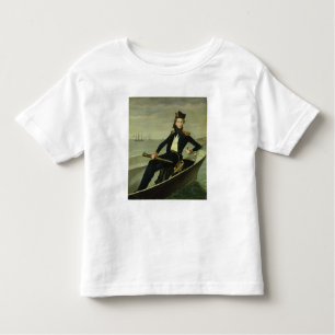 Camiseta Infantil Retrato de um oficial naval dinamarquês novo, 1841