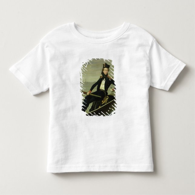 Camiseta Infantil Retrato de um oficial naval dinamarquês novo, 1841 (Frente)