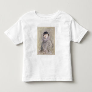 Camiseta Infantil Retrato de uma Dama com Colarinho de Pele e Maçã