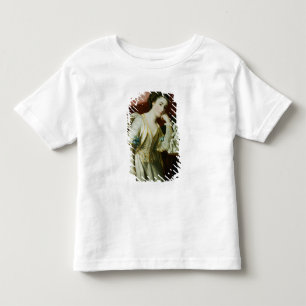 Camiseta Infantil Retrato de uma dama com uma Estatueta de Cupido