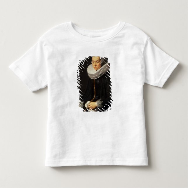 Camiseta Infantil Retrato de uma Dama num Vestido Negro (Frente)