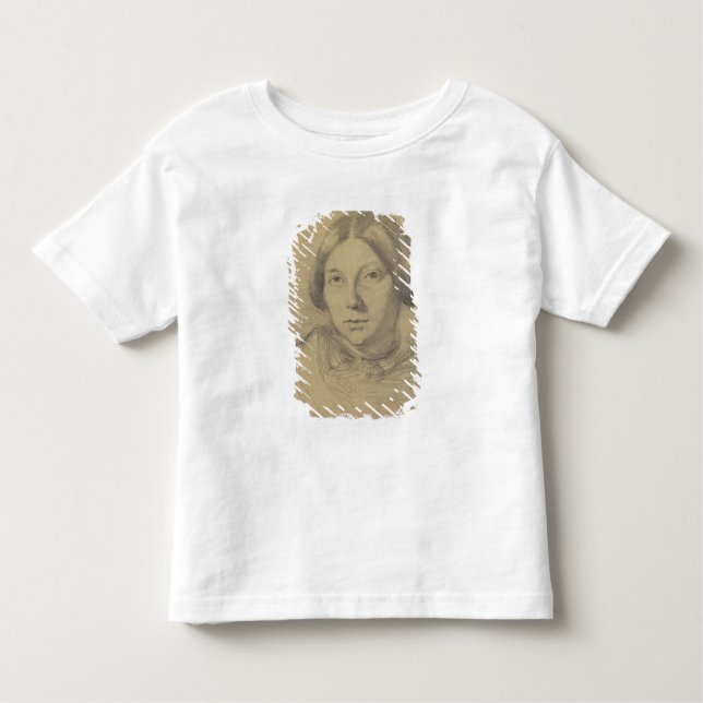 Camiseta Infantil Retrato de uma mulher, possivelmente George Sand ( (Frente)