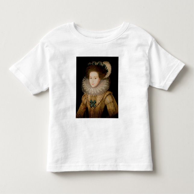 Camiseta Infantil Retrato de uma Senhora, possivelmente Mary Rainha  (Frente)