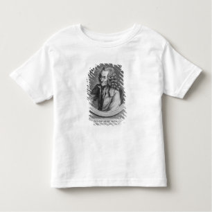 Camiseta Infantil Retrato de Voltaire, de um desenho
