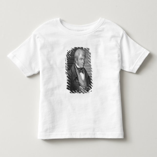 Camiseta Infantil Retrato de Walter Scott (Frente)