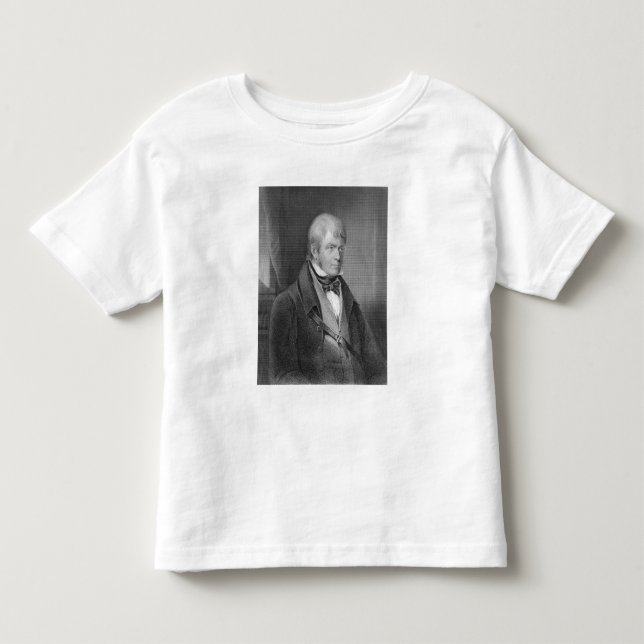 Camiseta Infantil Retrato de Walter Scott (Frente)