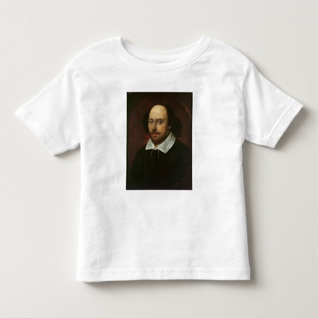 Camiseta Infantil Retrato de William Shakespeare c.1610 (Frente)