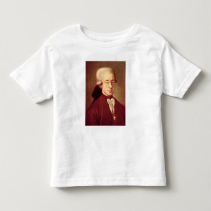 Camiseta Infantil Retrato de Wolfgang Amadeus Mozart depois de 1770