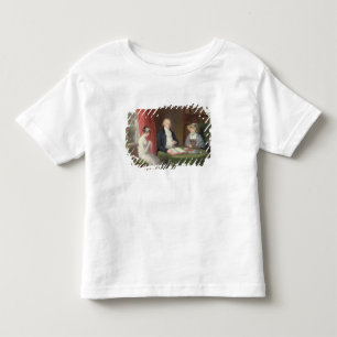 Camiseta Infantil Retrato do grupo em uma mesa da sala de estar (o