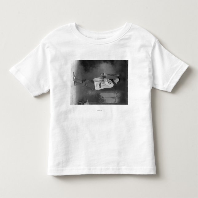 Camiseta Infantil Retrato do jogador de beisebol que guardara o (Frente)