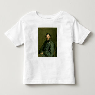 Camiseta Infantil Retrato do lev Nikolaevich Tolstoy 1873 da