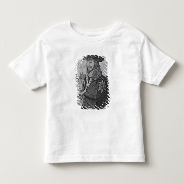 Camiseta Infantil Retrato do rei Charles mim (Frente)