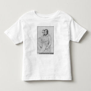 Camiseta Infantil Retrato duplo de Hippolyte e Paul Flandrin