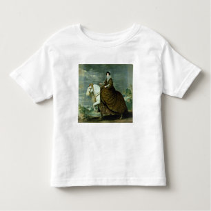 Camiseta Infantil Retrato equestre de Elisabeth de France