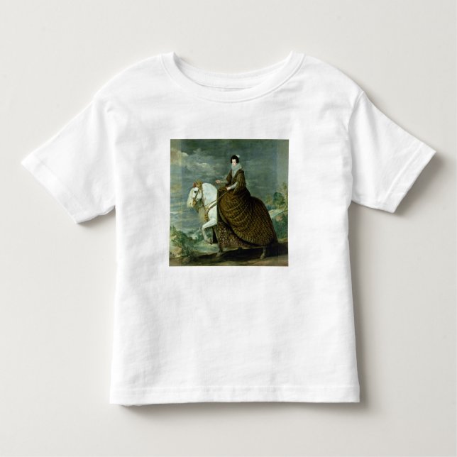Camiseta Infantil Retrato equestre de Elisabeth de France (Frente)