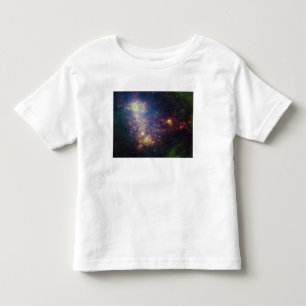 Camiseta Infantil Retrato infravermelho que revela as estrelas e a