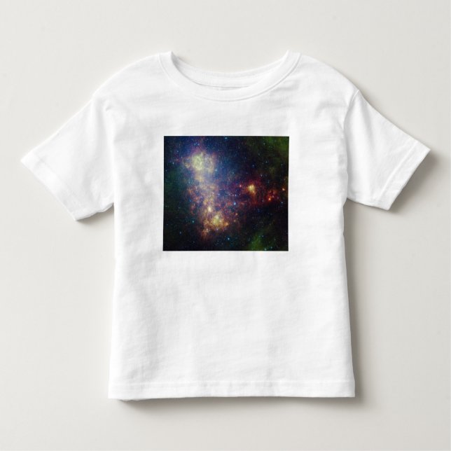 Camiseta Infantil Retrato infravermelho revelando estrelas e poeira (Frente)