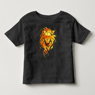 Camiseta Infantil Retrato Majestoso Leão Dourado