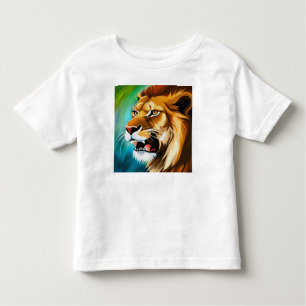 Camiseta Infantil Retrato Posicionado Do Lion De Raiva-57566