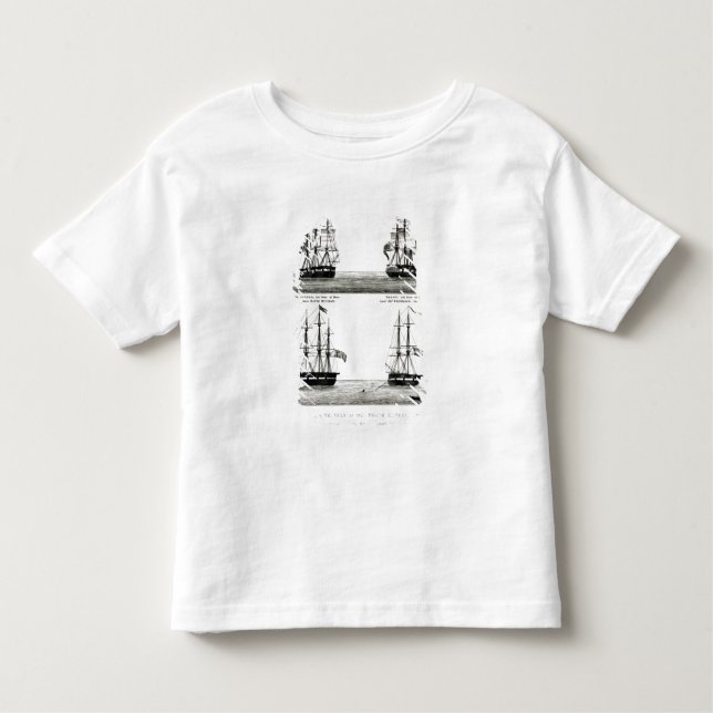 Camiseta Infantil Retratos das embarcações na expedição polar (Frente)