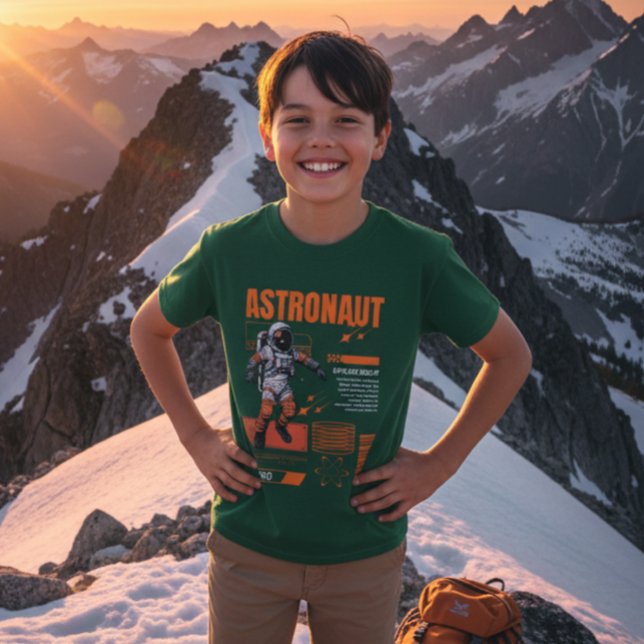 Camiseta Infantil Retro Astronauta Explorador Espa (Criador carregado)