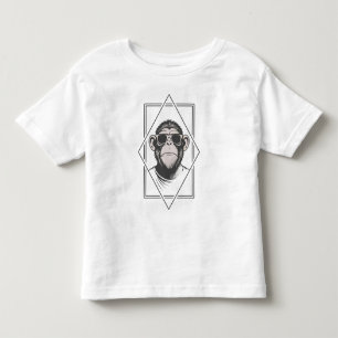 Camiseta Infantil Retro-Chic Chimp Diamond – Geometria Encontra Atit