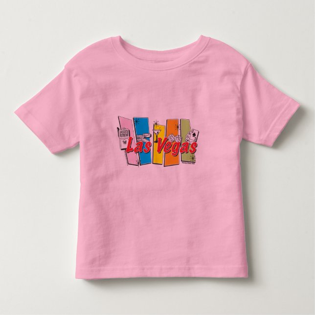 Camiseta Infantil Retro de Las Vegas (Frente)