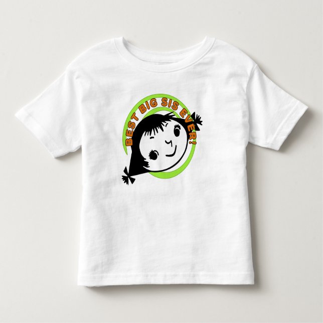 Camiseta Infantil Retro Melhor Sis Grande Nunca (Frente)