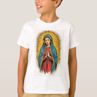 Camiseta Infantil Retro Virgem Maria
