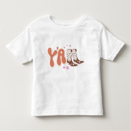 Camiseta Infantil Retro "Y'all" Toddler T-Shirt com Design de inicia
