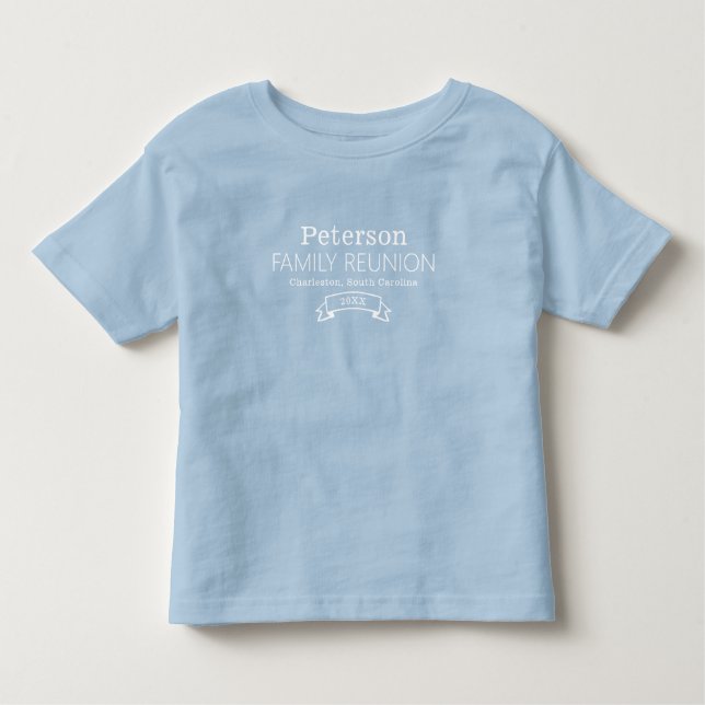 Camiseta Infantil Reunião de Família Personalizada Moderna (Frente)