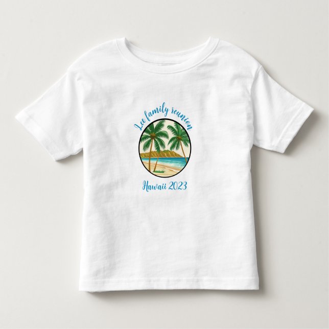Camiseta Infantil Reunião Familiar Hawaii (Frente)