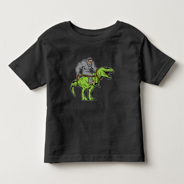 Camiseta Infantil Rex do dinossauro T da equitação de Bigfoot (Frente)