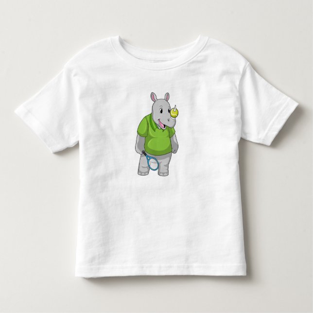 Camiseta Infantil Rhino em Tênis com Tênis de bola (Frente)
