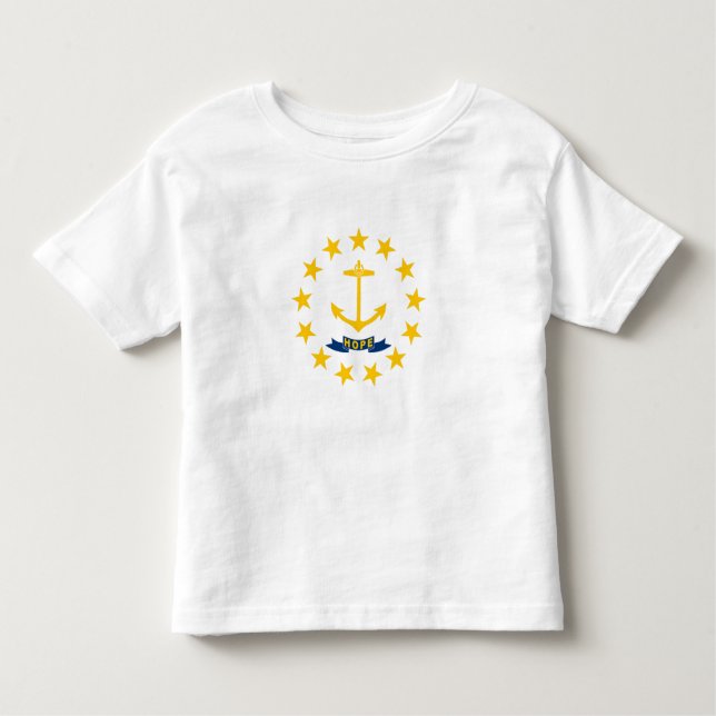 Camiseta Infantil Rhode Island State Flag (Frente)