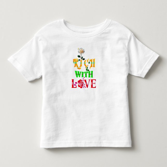 Camiseta Infantil Rico Com Amor (Frente)
