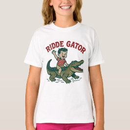 Camiseta Infantil Ridde Gator Kitsch Florida Vinta