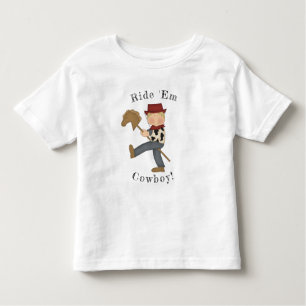 Camiseta Infantil Ride 'Em Cowboy (Cabelo Loiro)