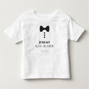 Camiseta Infantil Ring Bearer Black Tie Wedding Young Child T-shirt