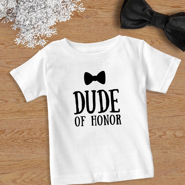 Camiseta Infantil Ring Bearer Bridal Party Wedding Dude Honra (A cute Dude of Honor baby t-shirt for your little guy)