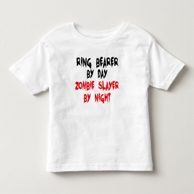 Camiseta Infantil Ring Bearer Zombie Slayer (Frente)