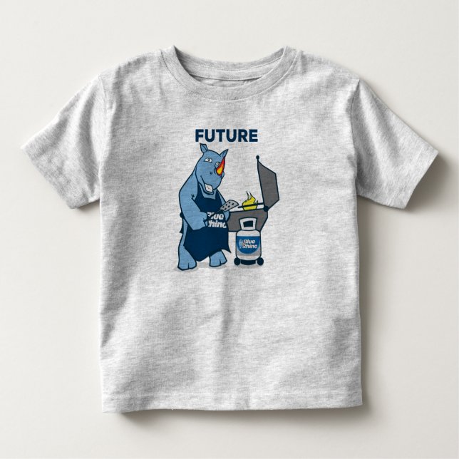 Camiseta Infantil Rino azul "Futuro Griller" (Frente)