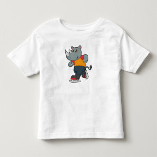 Camiseta Infantil Rino na patinação de gelo com skates de gelo