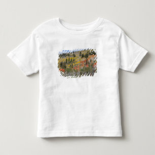 Camiseta Infantil Rio Provo e árvores de álamo