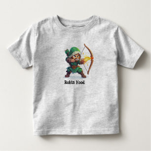 Camiseta Infantil Robin Hood e o nome da custódia da seta secreta