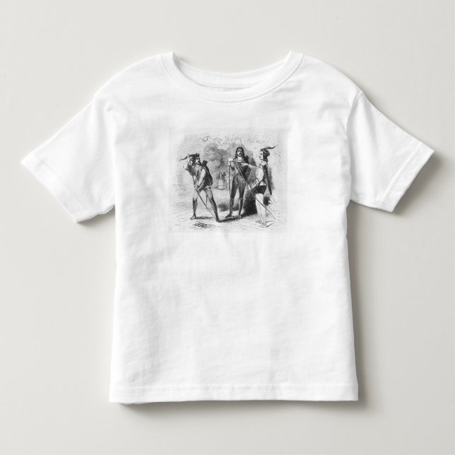 Camiseta Infantil Robin Hood, escarlate e John (Frente)