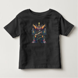 Camiseta Infantil Robô artificial de árvore de Natal
