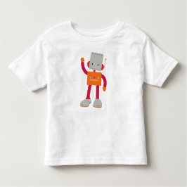 Camiseta Infantil Robô Bonito, Robô Bobo, Robô Engraçado, Robótica R