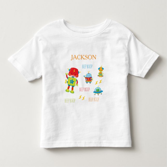 Camiseta Infantil Robô Colorido Boep Boop Boy (Frente)